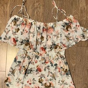 Maternity off the shoulder floral blouse